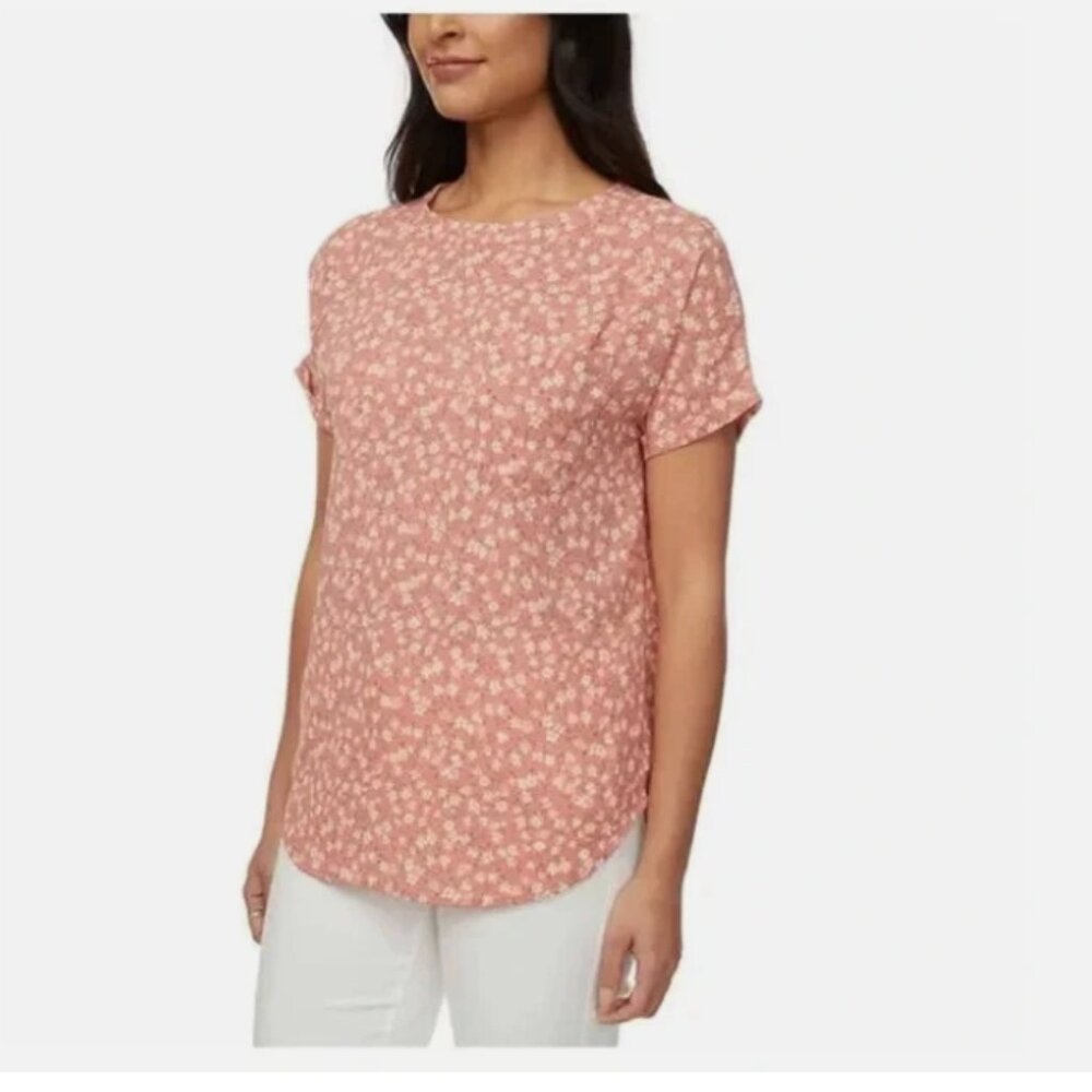 Buffalo David Bitton Women's Keyhole Blouse, Ditsy Daisy, Size M